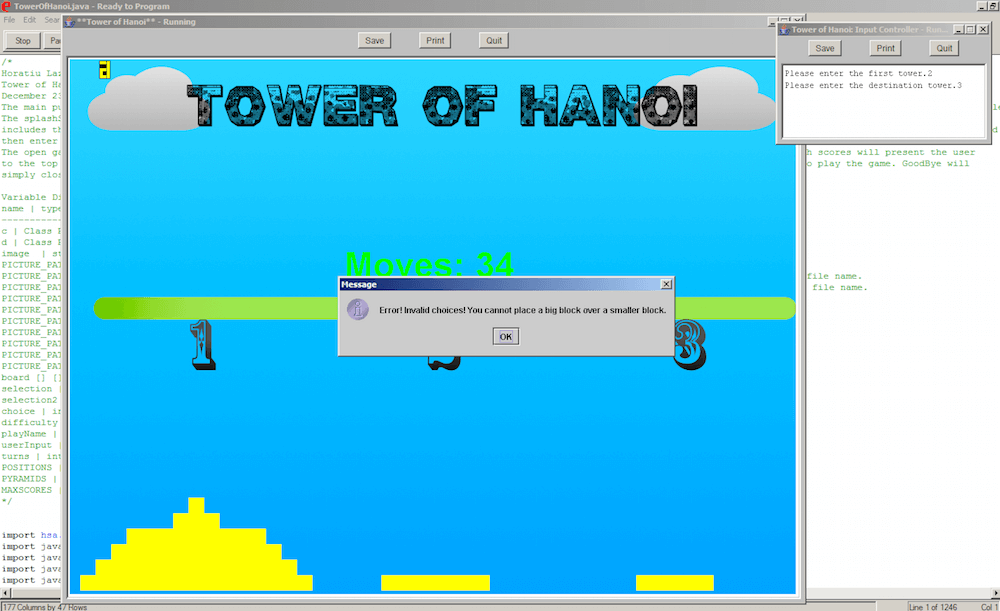 hanoi towers code java hanoi towers code java